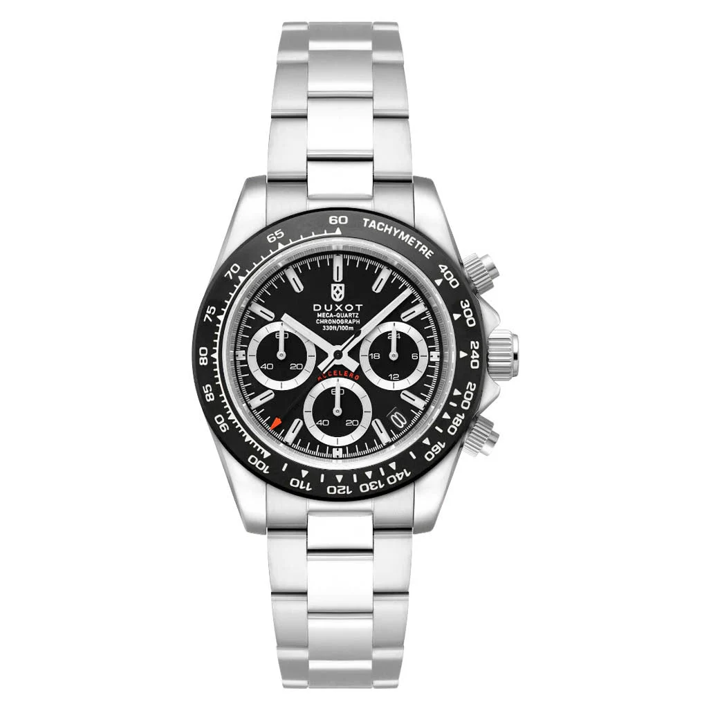 Duxot Accelero Chronograph with Pitch Black Dial #DX-2065-22 40 mm kol saati