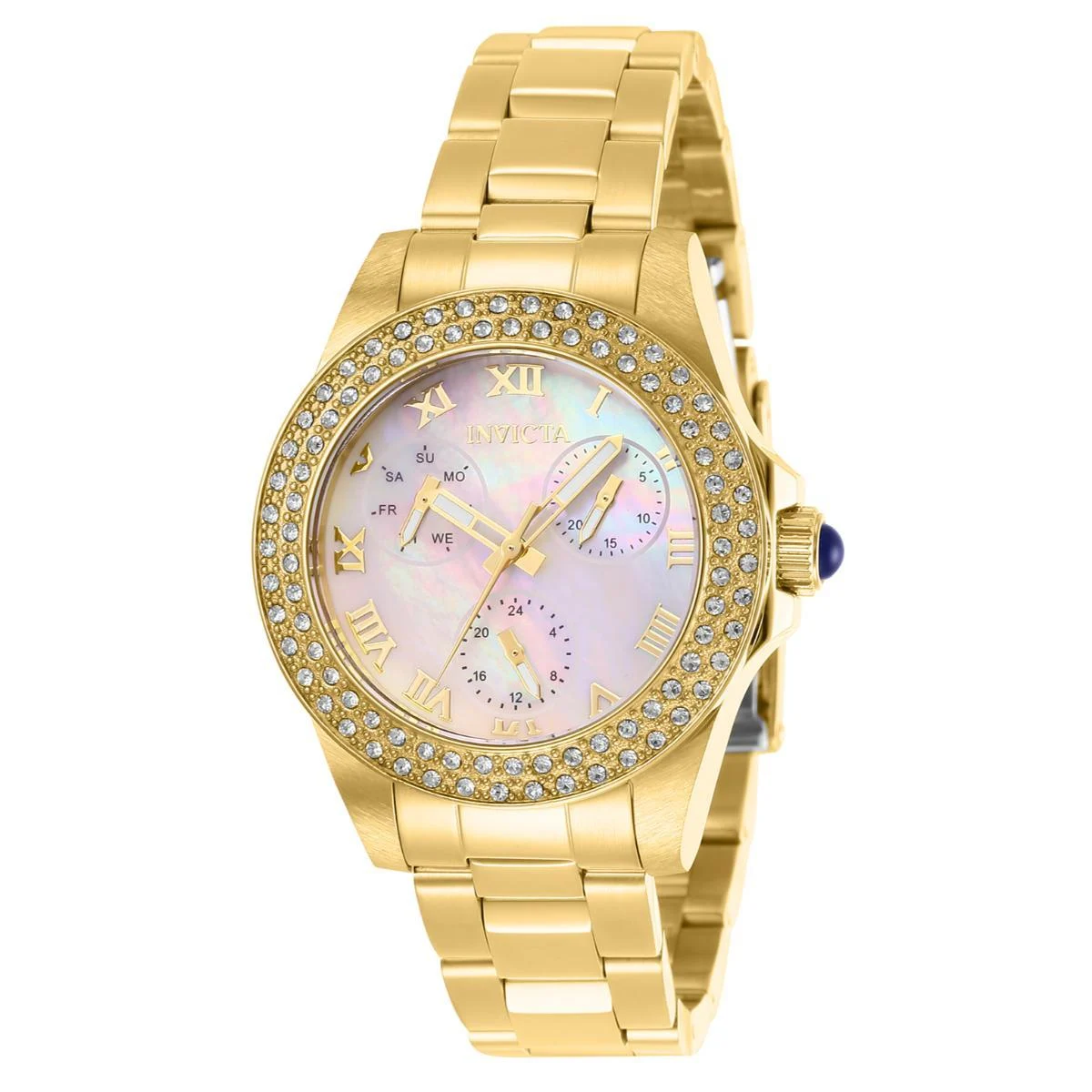 Invicta Angel Watch w/ Mother of Pearl Dial - 34mm, Gold (28481) 34 mm kol saati