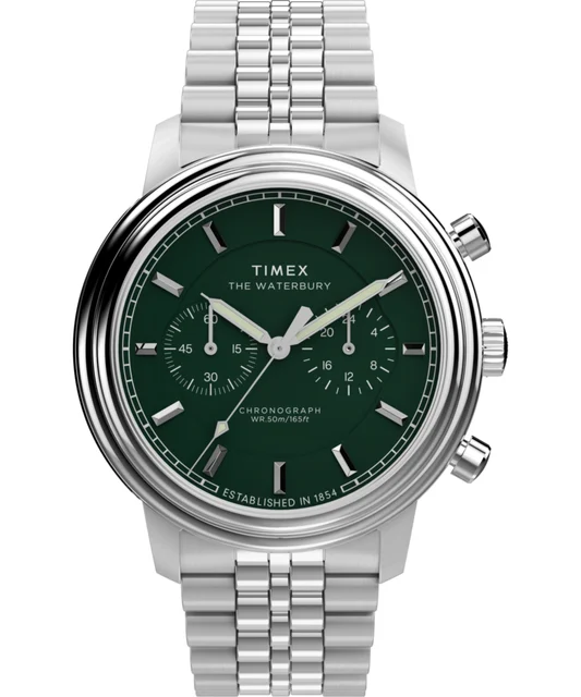 Timex Waterbury Metropolitan Chronograph 41mm Stainless Steel Bracelet Watch TW2Y23600 kol
