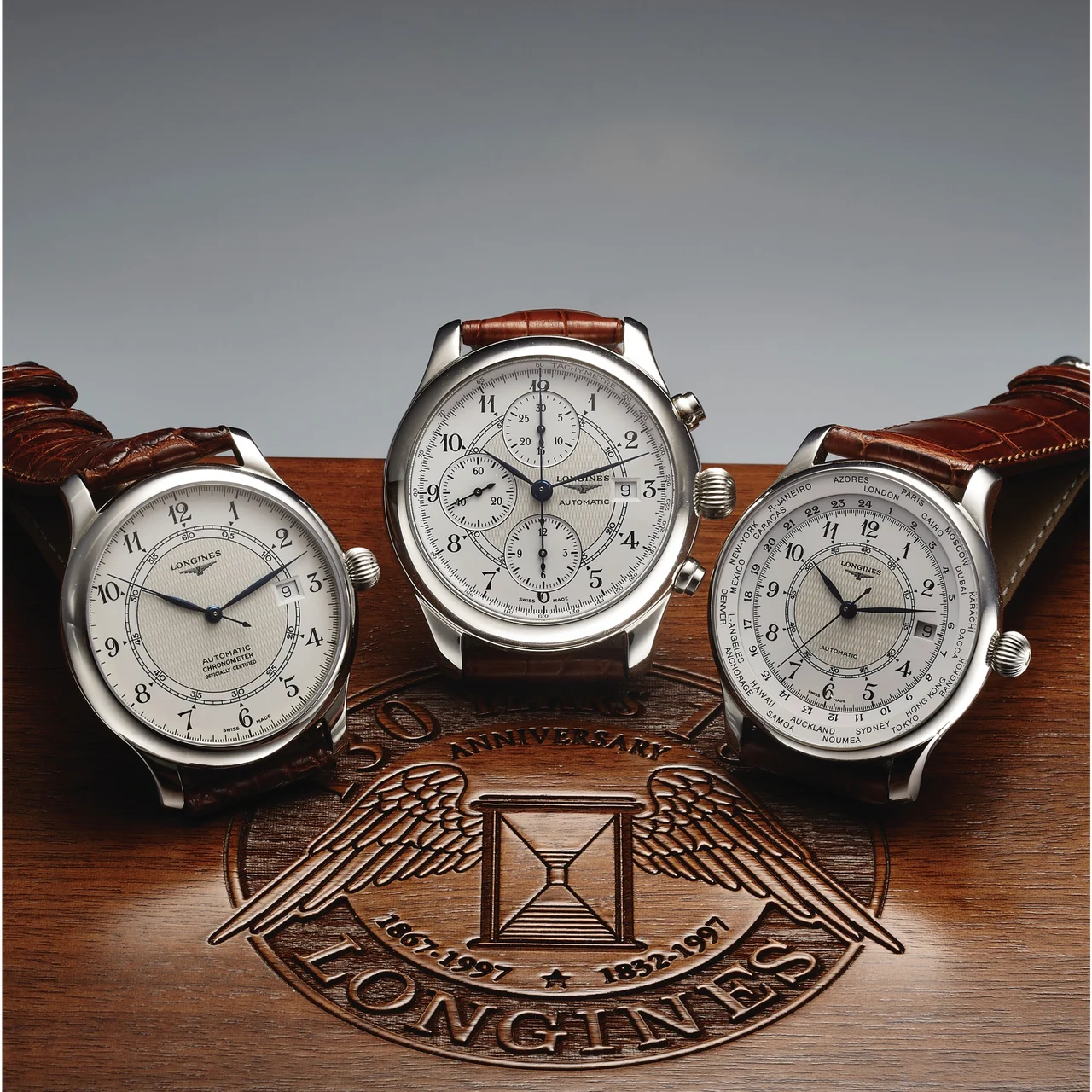 Longines LONGINES REF. L2.613/614/615 SET OF THREE "HISTORY OF A LEGEND" STEEL kol saati
