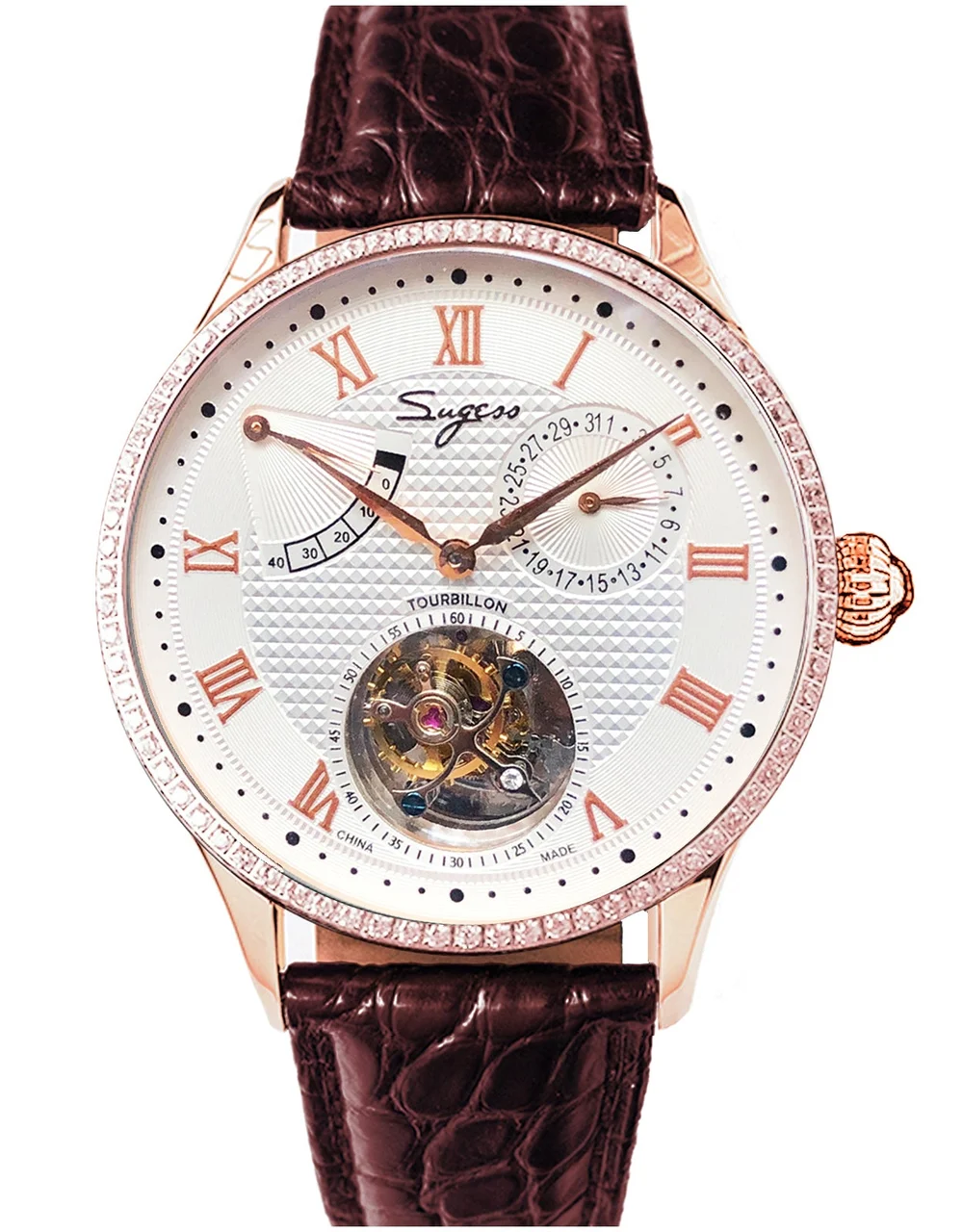 Sugess Tourbillon Master SU8001GWD-B 41 mm kol saati
