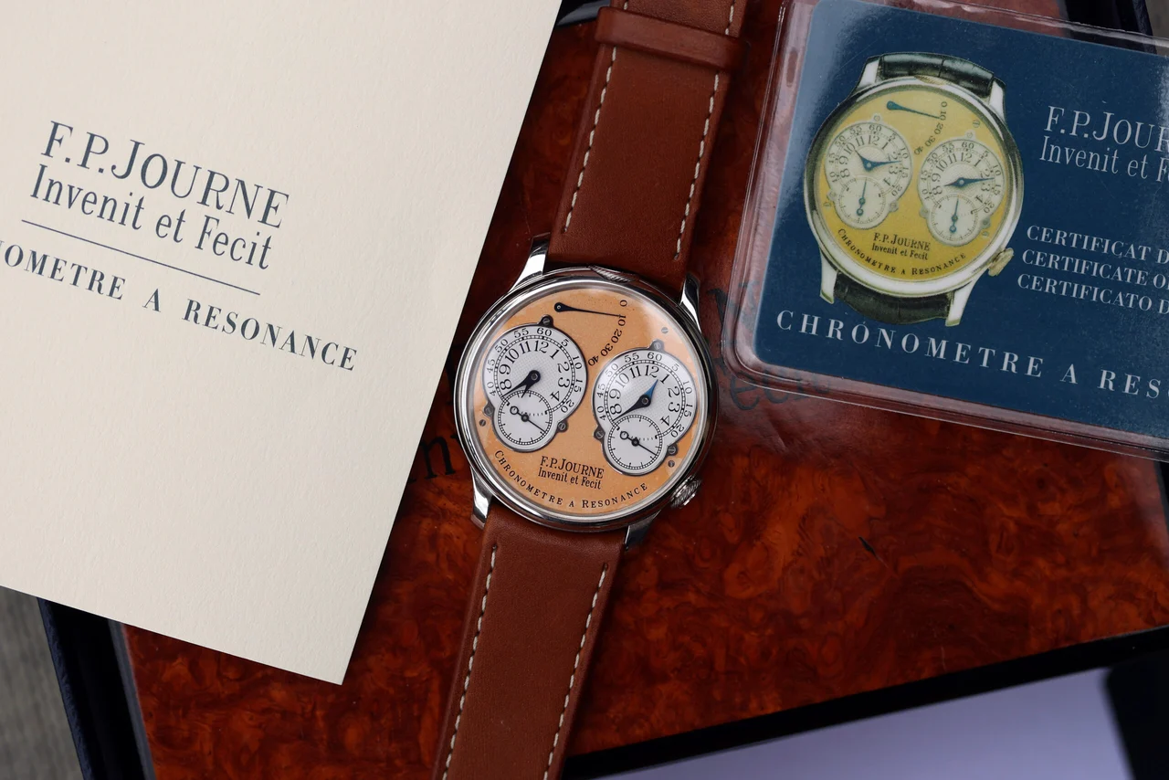 F.P. Journe Chronometre a Resonance ref. R “38mm, Salmon Dia 38 mm kol saati