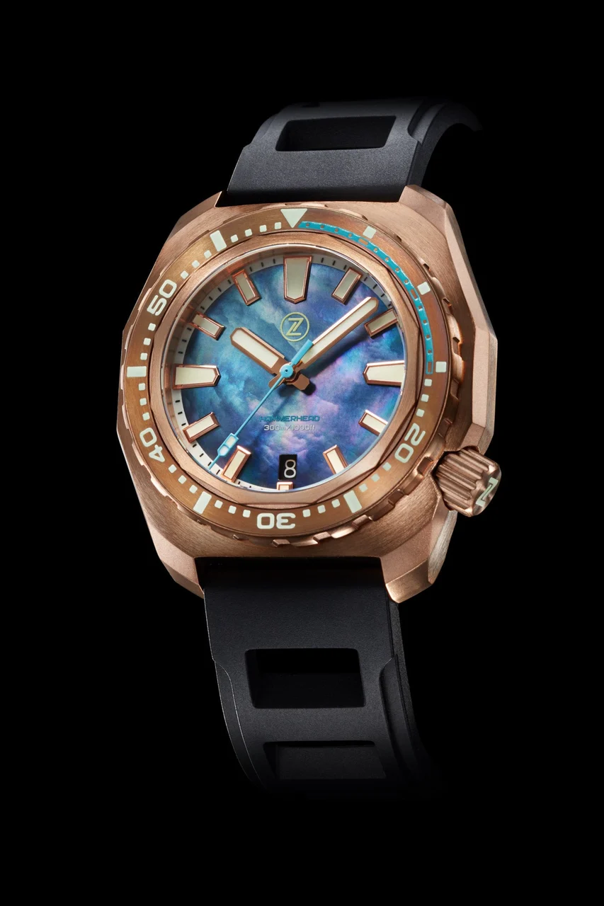 Zelos Hammerhead V3 300m Bronze 'MOP' 22 mm kol saati