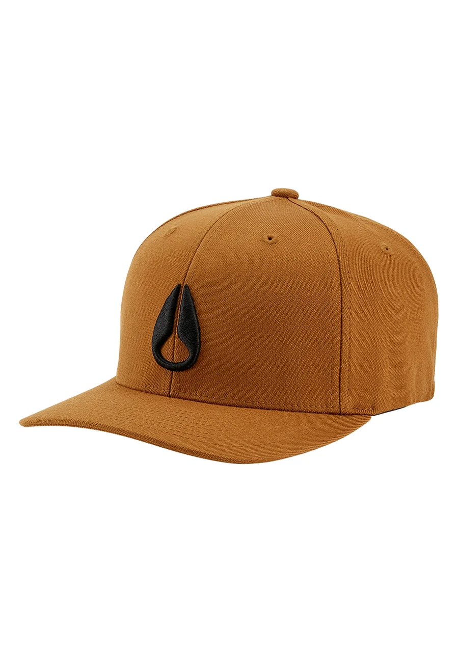 Nixon US Deep Down Flexfit Athletic Fit Hat - Brown / Black C1075-562-22 kol saati