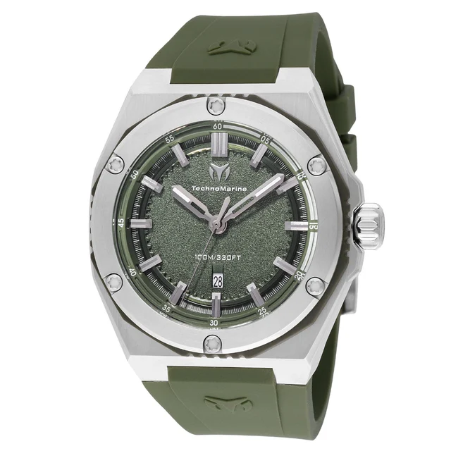 Technomarine Coral Legacy Sport Watch - 45mm. Olive Green (TM-416067) kol saati