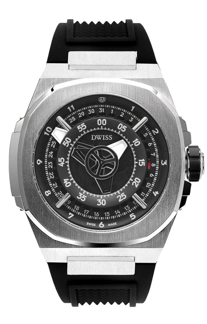 DWISS DWISS M3 M3-black-rubber kol saati