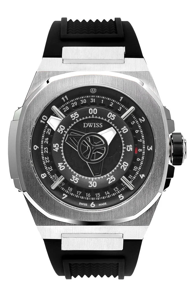 DWISS DWISS M3 M3-black-rubber 42 mm kol saati
