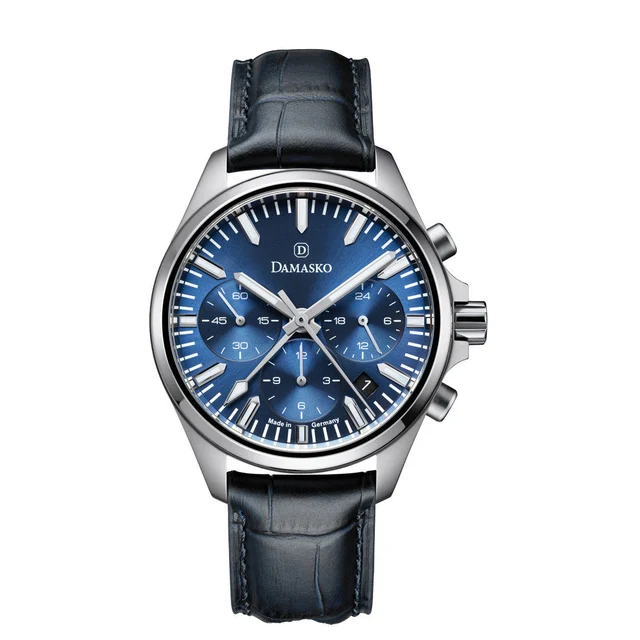 Damasko Center Minutes Elegant Chronograph with Blue Dial #DC96-Blue kol saati