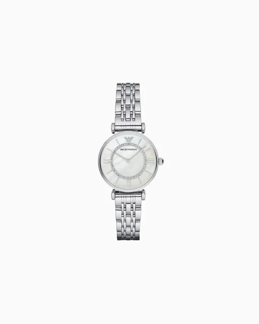 Emporio Armani Two-Hand Stainless Steel Watch AR1908 kol saati
