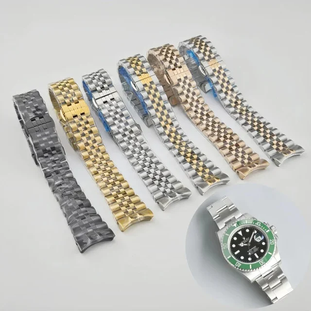 Tandorio Butter Fly Bracelet For SUBmariner GMT Yach master Explorer Oyster Airking etc Da