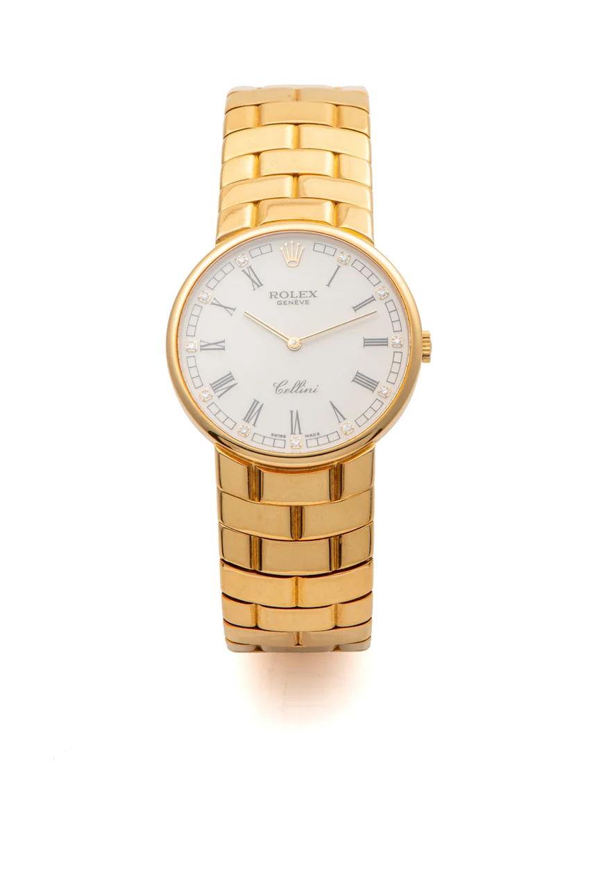 Rolex ROLEX, REF. 5167, CELLINI, DIAMOND INDEXES, YELLOW GOLD kol saati