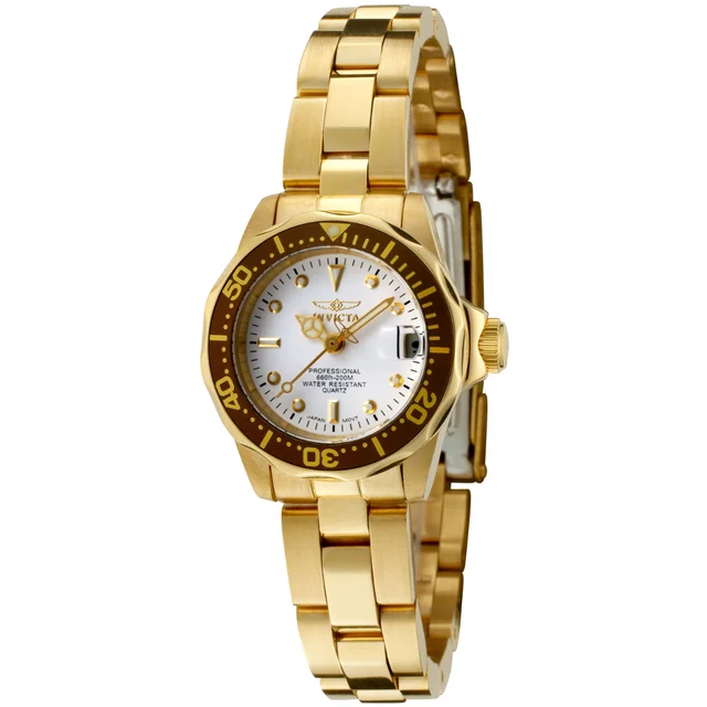 Invicta Pro Diver Auredrift Watch - 24.5mm, Gold (11444) kol saati