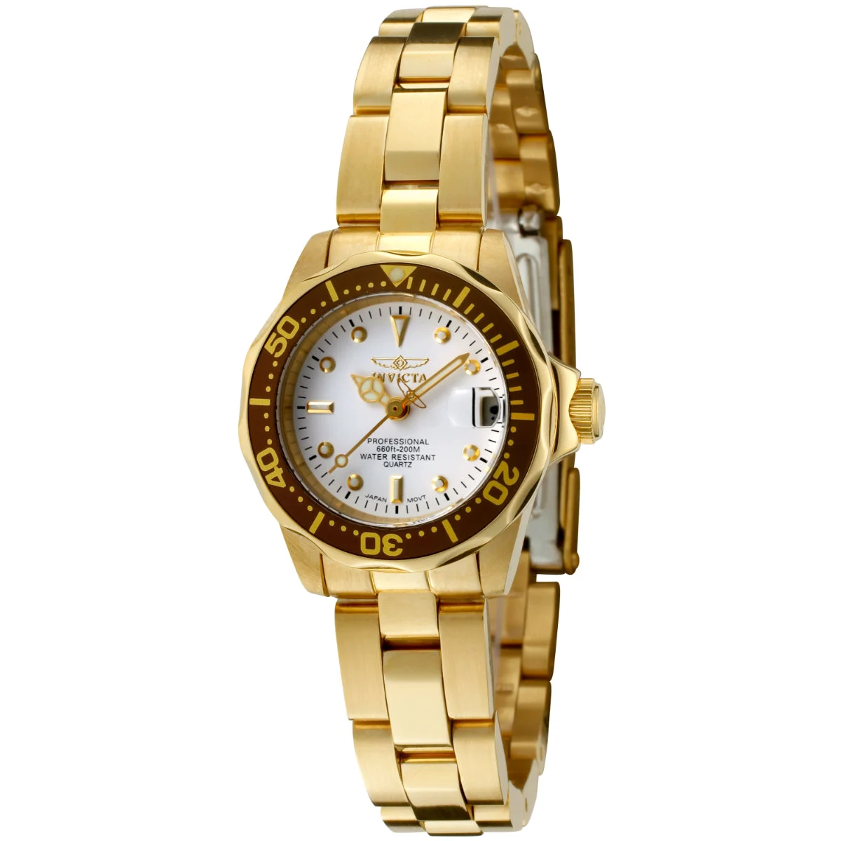 Invicta Pro Diver Auredrift Watch - 24.5mm, Gold (11444) kol saati