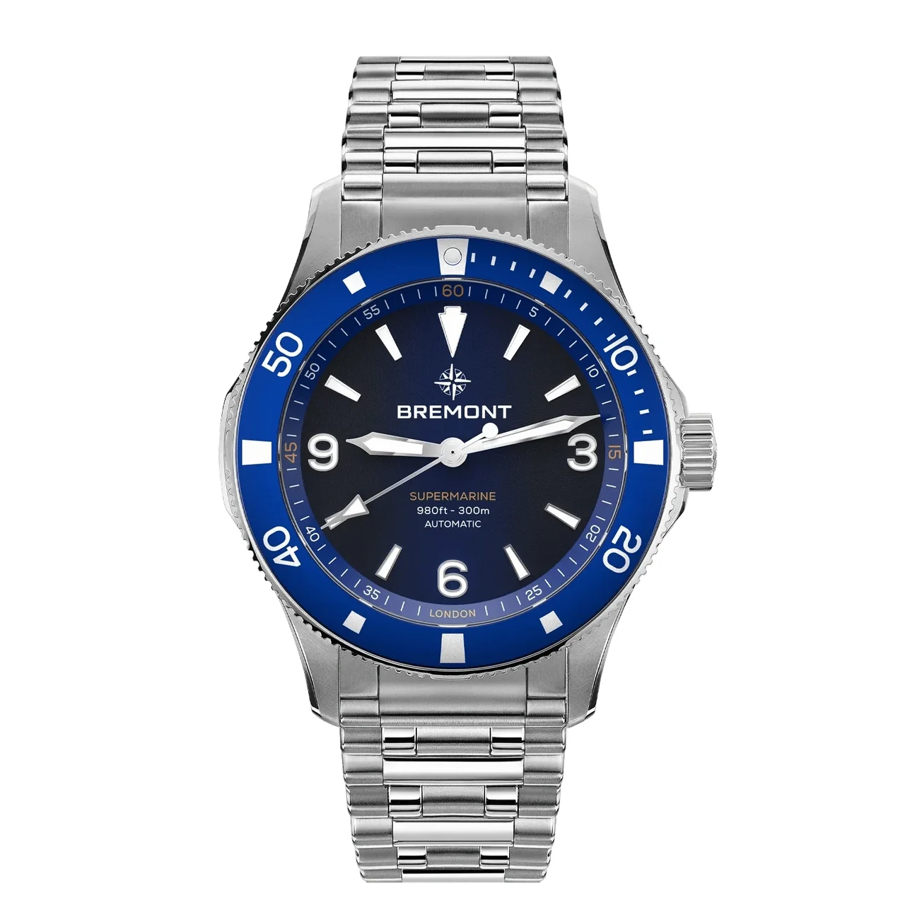 Bremont Supermarine SM40-ND-SS-BL-B 40 mm kol saati