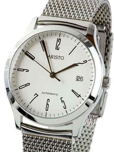 Aristo Dessau Swiss Automatic Dress Watch on Mesh Bracelet 4H132 kol saati