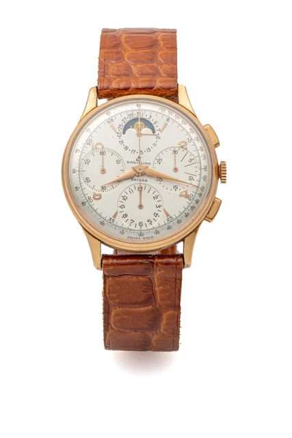 Breitling BREITLING, REF. 799, DATORA CHRONOGRAPH, DATE AND MOONPHASE, PINK GOLD kol saati