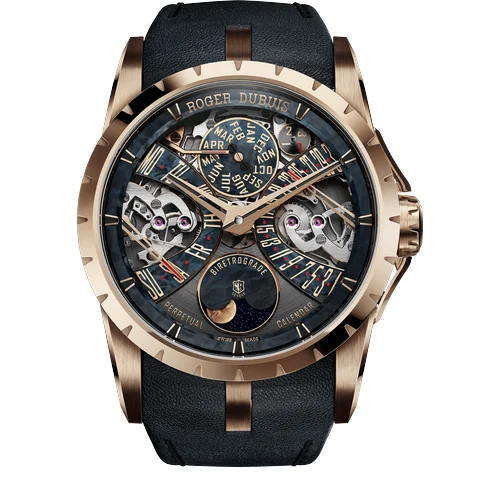 Roger Dubuis Excalibur Biretrograde Perpetual Calendar RDDBEX1178 kol saati