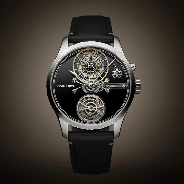 Haute-Rive Haute Rive Honoris I White Gold Black Enamel Dial Smooth Bezel HR-H1-WG-BL kol 