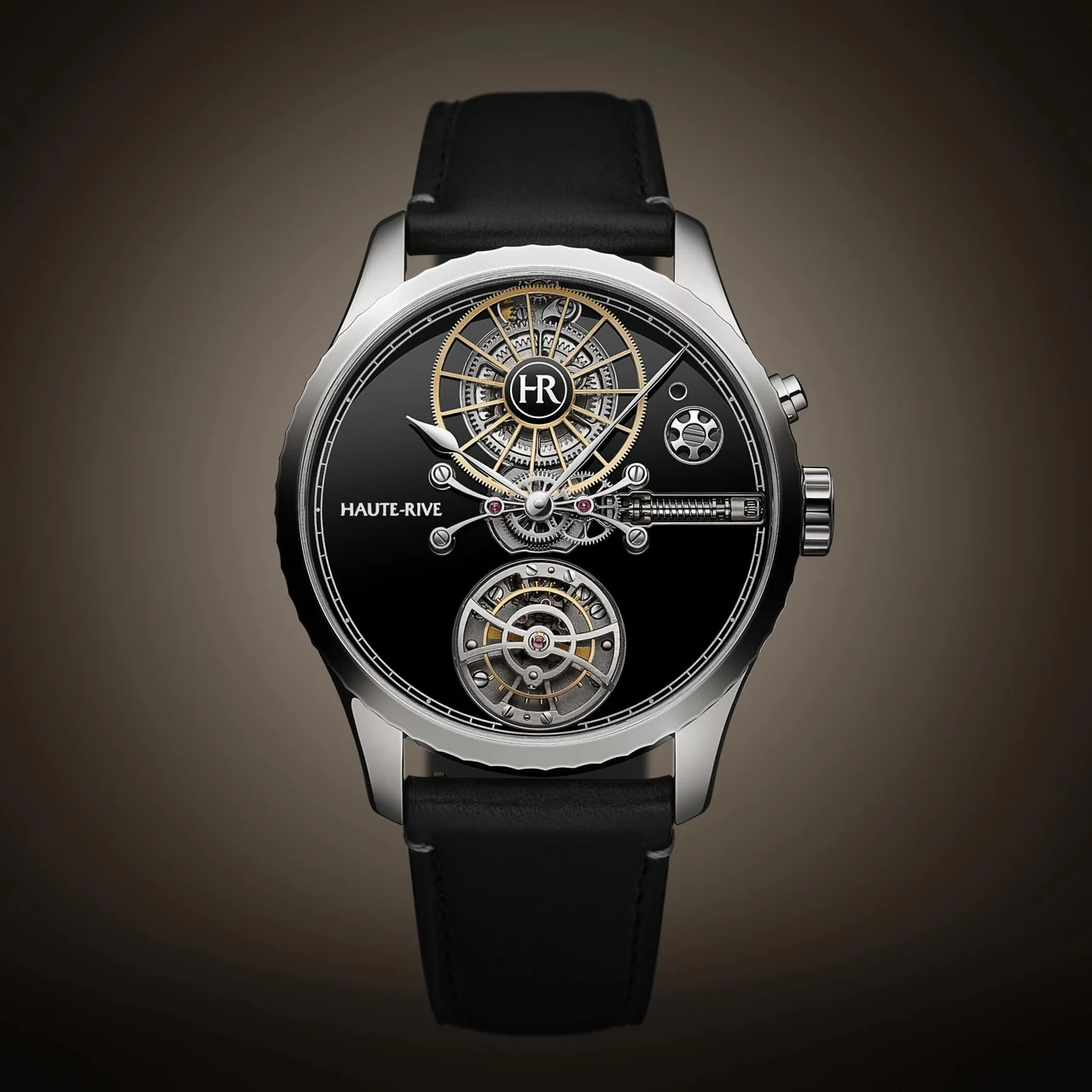 Haute-Rive Haute Rive Honoris I White Gold Black Enamel Dial Smooth Bezel HR-H1-WG-BL kol saati