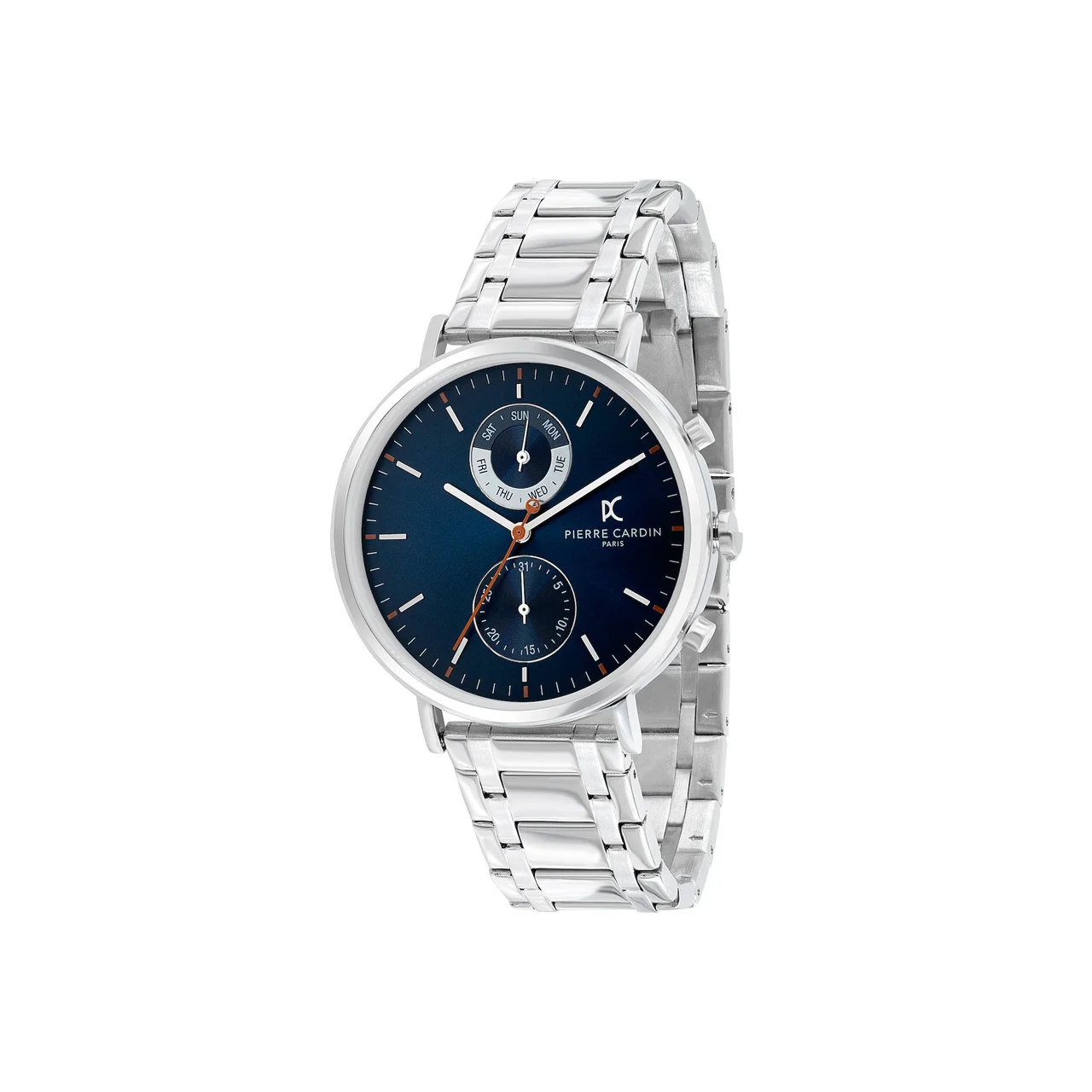BONNE NOUVELLE MENS Bonne Nouvelle Multifunction Bue Dial with Metal Links Strap CBN.3066 42 mm kol saati