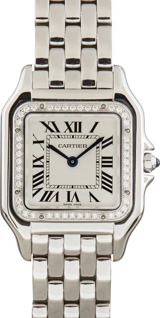 Cartier Panthere de W4PN0018 Medium Model Diamond Bezel kol saati