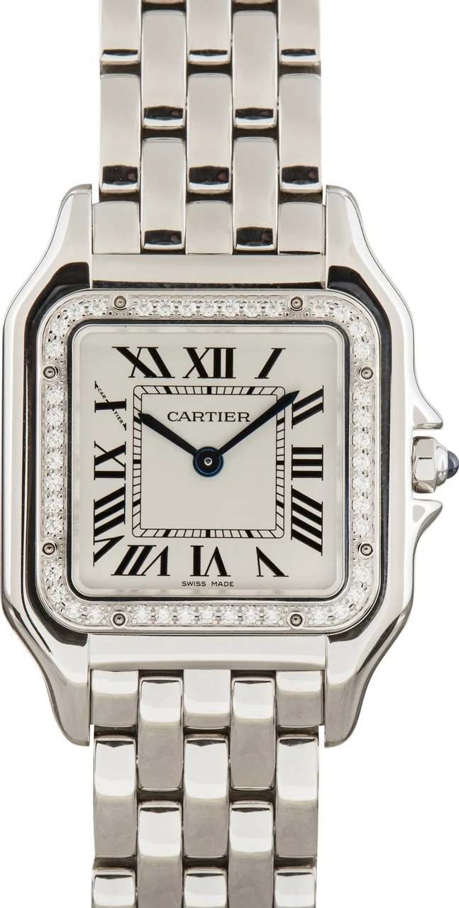 Cartier Panthere de W4PN0018 Medium Model Diamond Bezel 37 mm kol saati