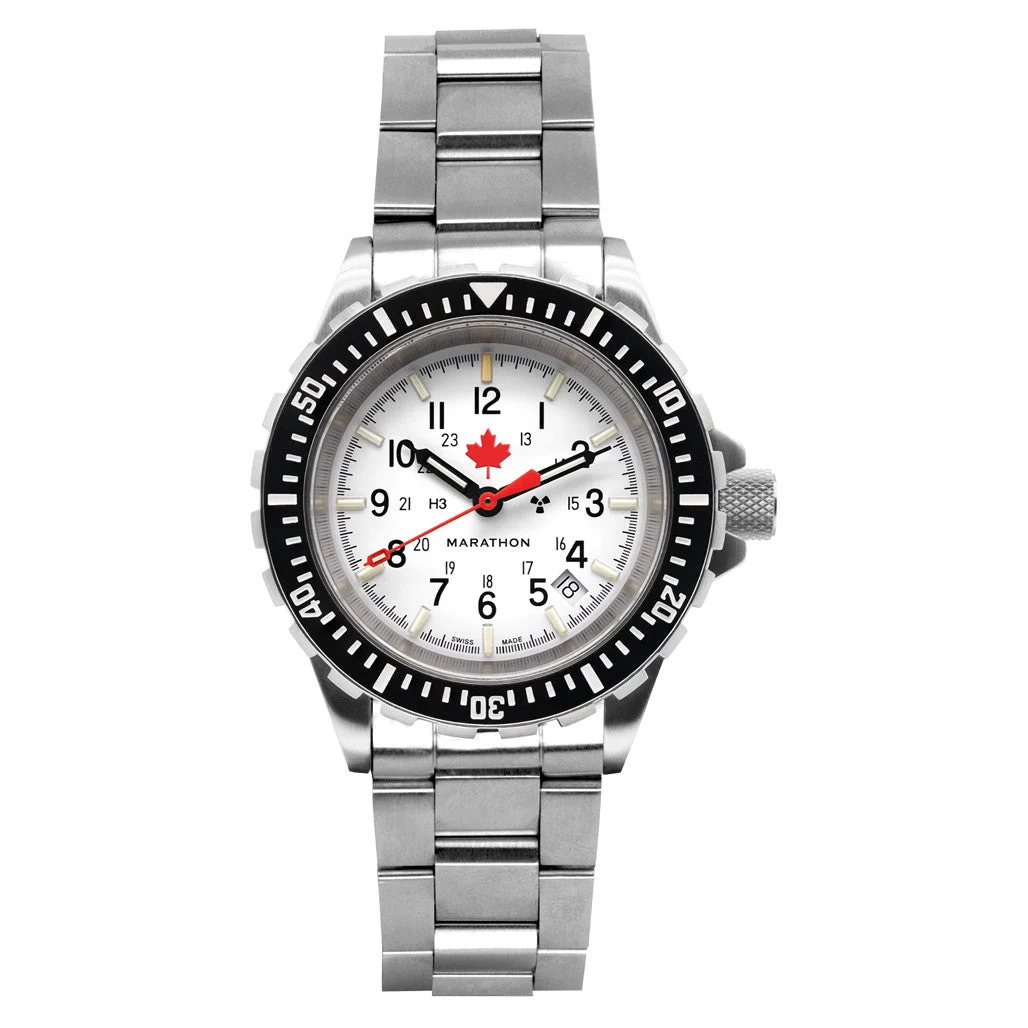 Marathon ADANAC Arctic Red Maple Diver's Automatic (GSAR) Watch #WW194006SS-91601 41 mm kol saati