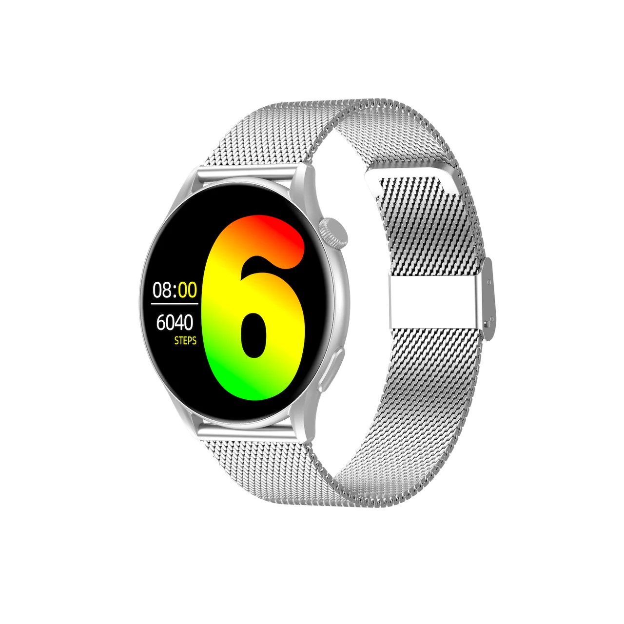 Montre Connectée AMOLED Silver Case with Silver Mesh Band PC218S.SM kol saati