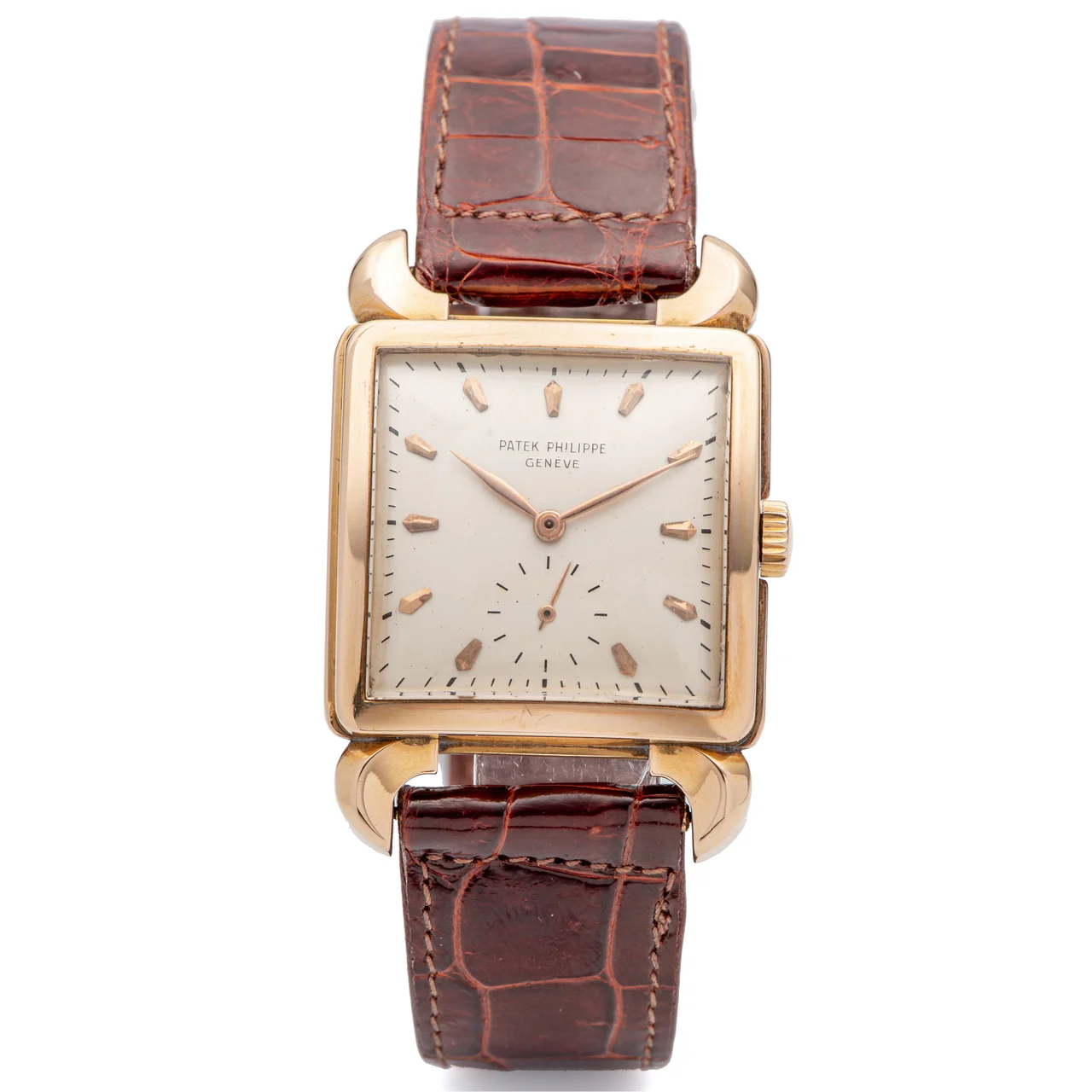 Patek Philippe PATEK PHILIPPE REF. 2423, HORN-SHAPED CONCAVE LUGS; 18K PINK GOLD kol saati