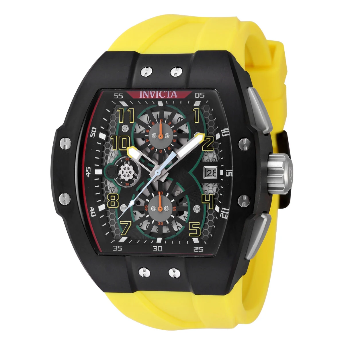 Invicta Racing Gridlock Watch - 47mm. Yellow (48337) 47 mm kol saati
