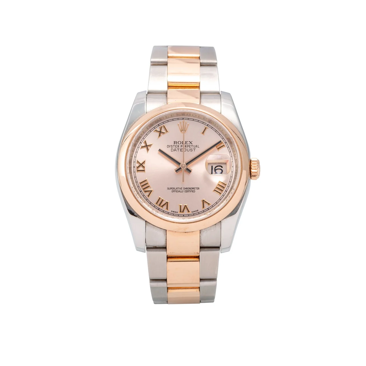 Rolex ROLEX REF. 116201, SELF-WINDING, CENTRE-SECONDS, DATE; "DATEJUST"; STAINLESS STEEL AND 18K PINK GOLD 36 mm kol saati