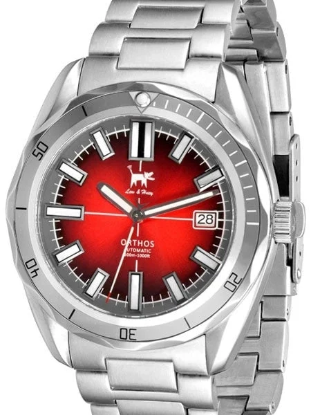 Lew and Huey Orthos Automatic Dive Watch with 42mm SS Case #Orthos-RG kol saati