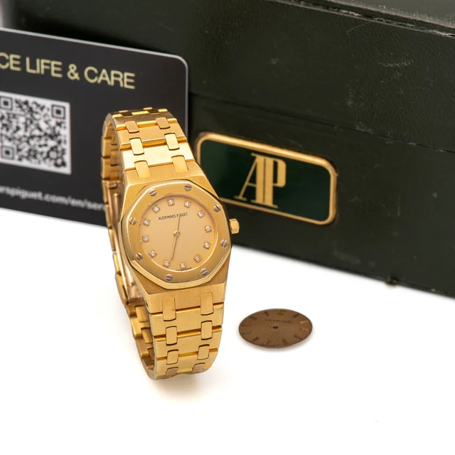 Audemars Piguet AUDEMARS PIGUET, REF. 6007, ROYAL OAK, DIAMOND INDEXES, YELLOW GOLD kol sa