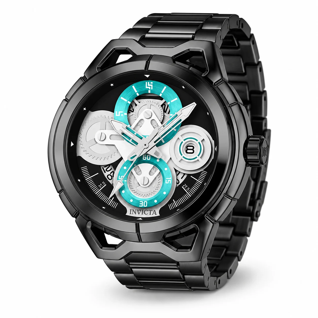Invicta Rally Syncor Watch - 44mm, Black (79008) 44 mm kol saati