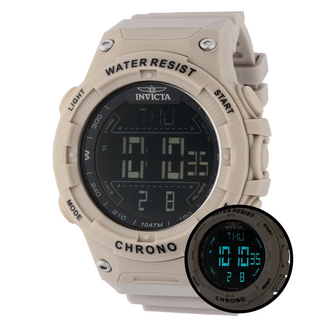 Invicta Racing Burnout Digital Watch - 52mm. Light Brown (47526) kol saati