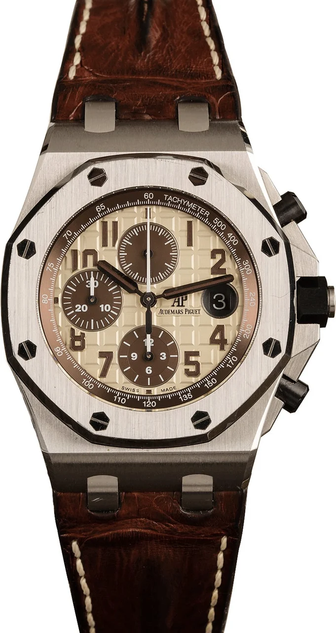 Audemars Piguet Royal Oak Offshore Chronograph Ivory Dial 26470ST.OO.A801CR.01 42 mm kol saati