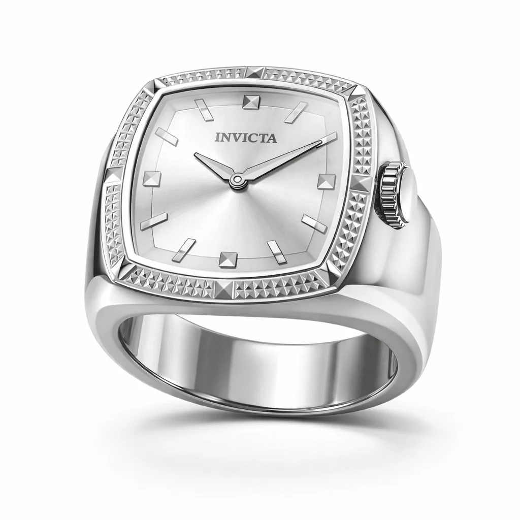 Invicta Mini Angel Celestfield Ring Watch - 24mm. Steel (50637) kol saati