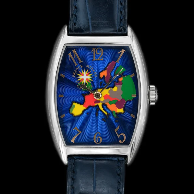 rvmusa Frank Muller World Wide Enemel 18k WG ref.7502 from 1999 kol saati