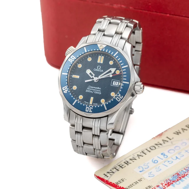OMEGA OMEGA, REF. 2561.80.00, SEAMASTER 300M, MID SIZE QUARTZ, STEEL kol saati