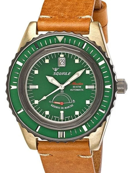 Squale Master Professional Swiss Automatic Dive watch with Bronze Case, Power Reserve #MST