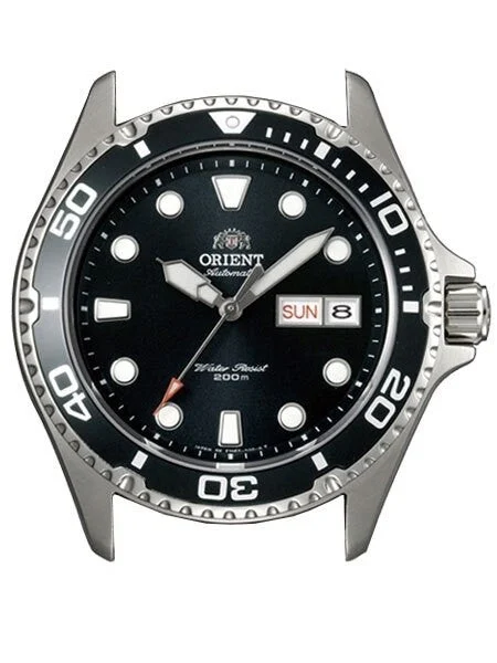 Orient Scratch and Dent - Ray II Black Dial Automatic Dive Watch with SS Bracelet #AA02004B 4 SND351 41.5 mm kol saati