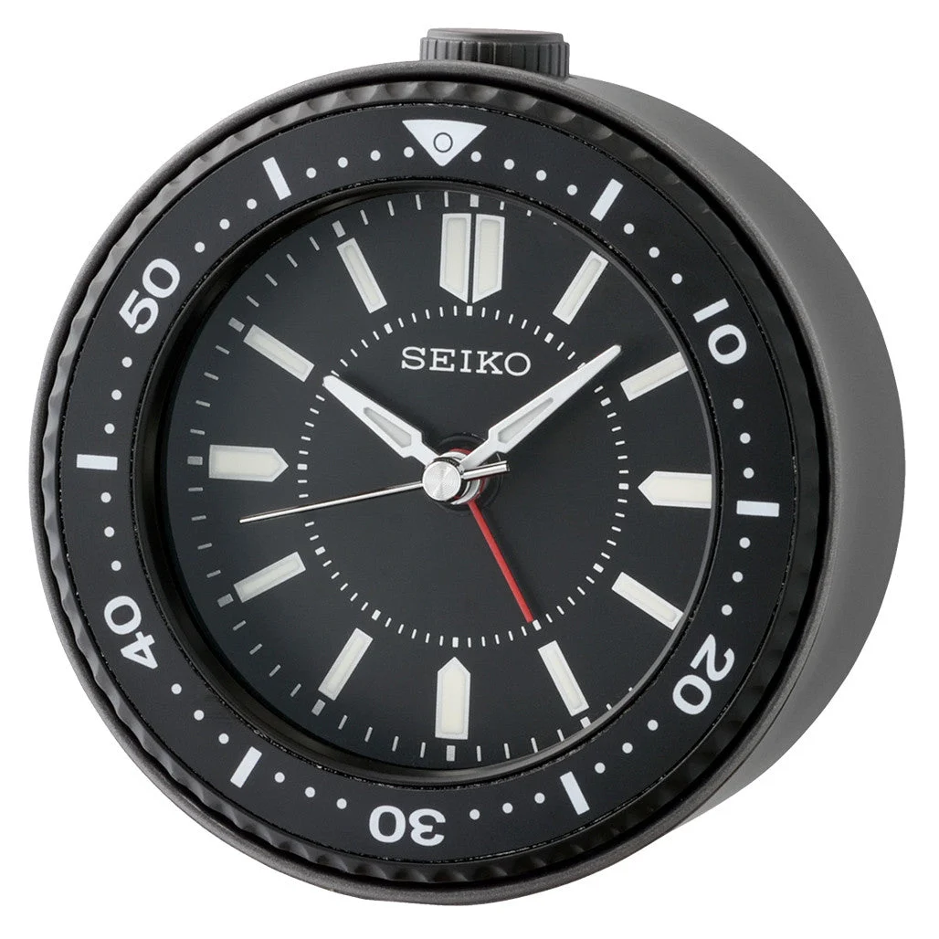 Seiko Mai Desktop Alarm Clock in Black #QHE184KLH kol saati