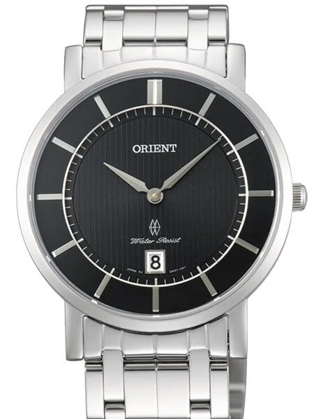 Orient Class Quartz Dress Watch with Sapphire Crystal and Black Dial #GW01005B kol saati