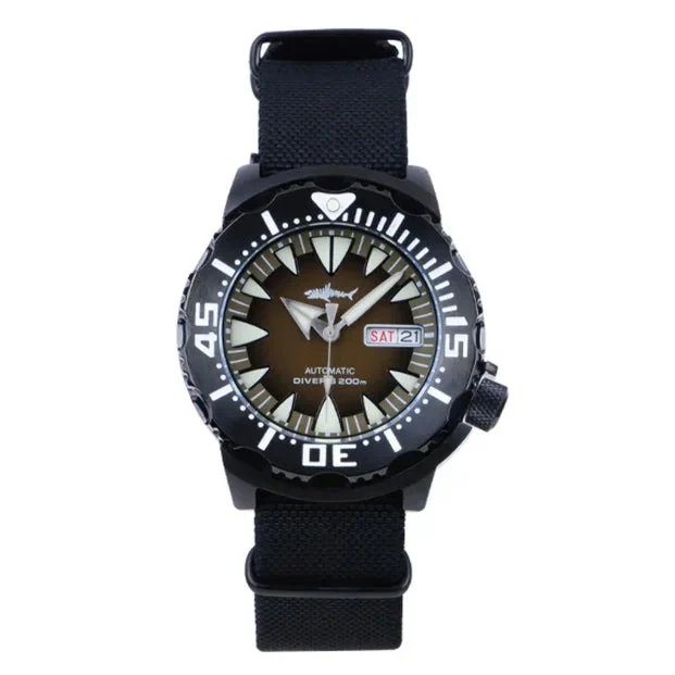 Tandorio HEIMDALLR PVD Black Monster Watch 45mm 20ATM Waterproof C3 Luminous Sapphire NH36 Automatic Day-Date 1005010168782679-diver watches 1 47.7 mm kol saati
