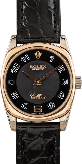 Rolex Cellini 6229 White & Everose Gold kol saati