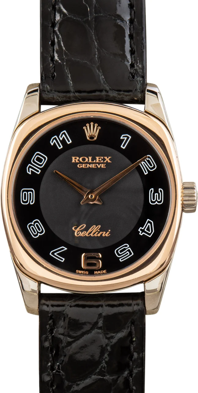 Rolex Cellini 6229 White & Everose Gold 25 mm kol saati