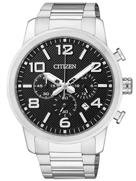Citizen Quartz Chronograph Watch with Stopwatch, 24-Hour Sub-Dial #AN8050-51E kol saati