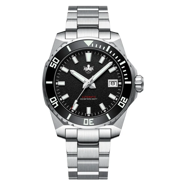 Phoibos Leviathan 40 Automatic Dive Watch with Black Dial #PY050C kol saati