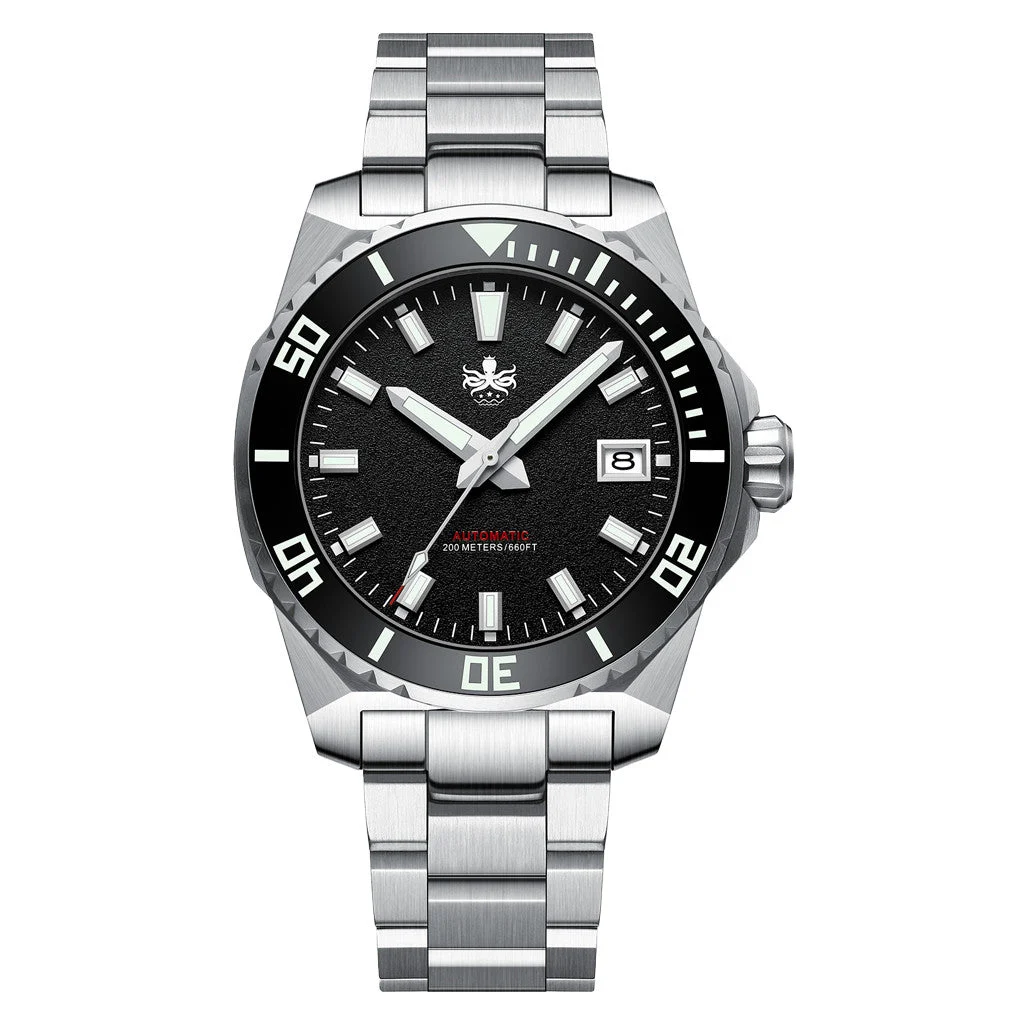 Phoibos Leviathan 40 Automatic Dive Watch with Black Dial #PY050C 40 mm kol saati
