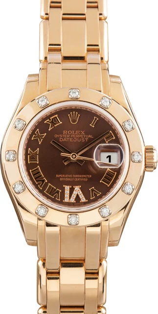 Rolex Pearlmaster Ref 80315 18k Everose Gold kol saati